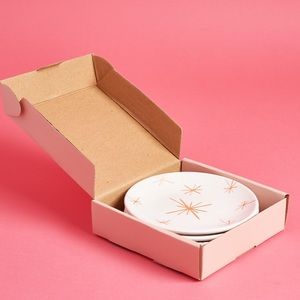 Mid century style dessert plates (4)